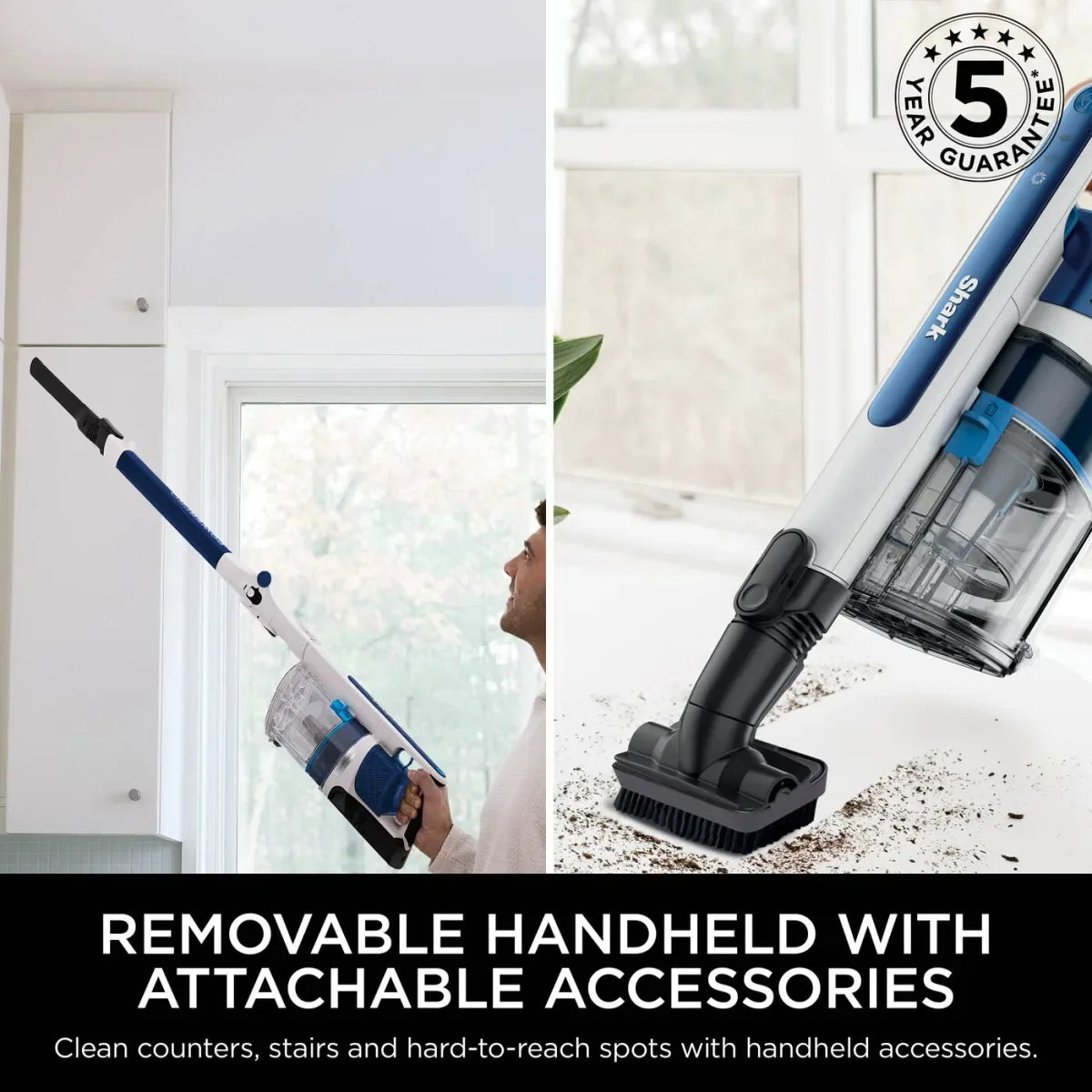 Shark PowerPro Cordless Stick Vacuum IZ380UK, Anti Hair Wrap & Floor Detect